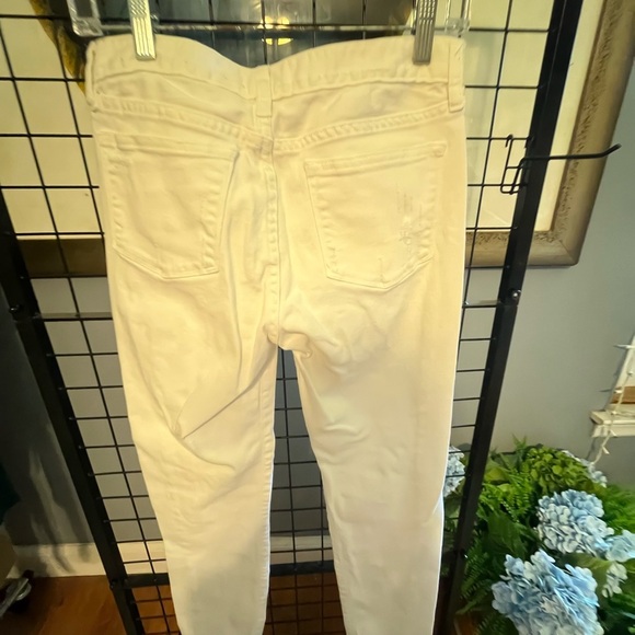 J. Crew Cream White distressed jeans - Picture 4 of 5